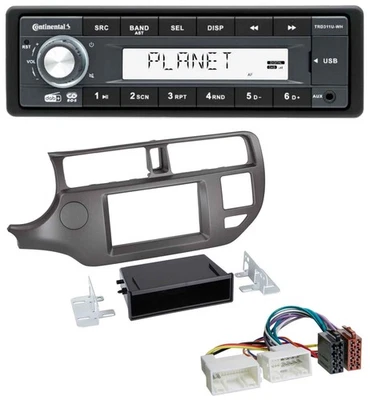 Continental MP3 AUX USB DAB 1DIN Autoradio für Kia Rio UB 2011-2014 anthrazit - Bild 1 von 4