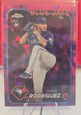 2024 Topps Chrome - Yariel Rodriguez - Magenta & Purple Lava #'d 174/299 - Image 1 of 4