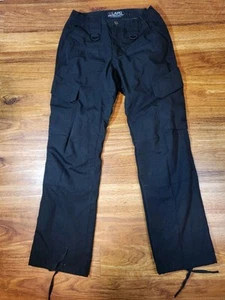 LAPG Tactical Pants Womens Sz 0 Reg Black Rip Stop Ops Cargo Cotton Polyester - Picture 1 of 6
