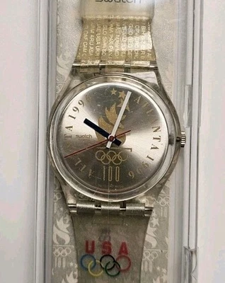 New In Box Swatch Atlanta 1996 USA Olympic Team Limited Edition GZ150J Watch  - Image 1 of 4
