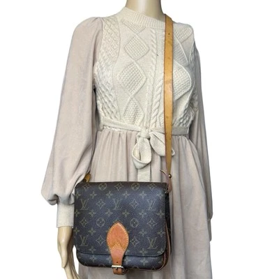 Louis Vuitton Cartouchiere Monogram LV MM M51253 Crossbody Bag Canvas Leather - Image 1 of 4