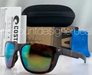 Costa Del Mar Ferg Sunglasses Matte Tortoise Green Mirror 580P Lens 06S9002-03 - Picture 1 of 8