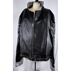 Disfraz KISS Chaqueta Tachonada Estrella Adornada Negro Plata PVC Divertidos Disfraces XL - Imagen 1 de 12