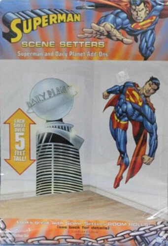 SUPERMAN DAILY PLANET Scene Setter HAPPY BIRTHDAY party photo BACKDROP superhero - Image 1 of 1