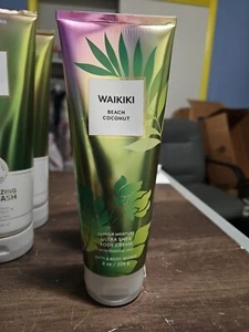 BATH & BODY WORKS WAIKIKI BEACH COCONUT ULTRA SHEA BODY CREAM 8 OZ - Picture 1 of 8