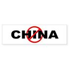 CafePress Anti / No China Sticker (Bumper) Bumper Sticker (696301586)