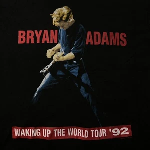 VTG Bryan Adams XL T-Shirt 1992 Waking Up the World Tour GIANT Tag Single Stitch - Picture 1 of 8