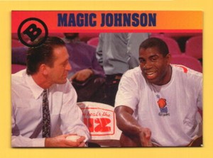 1993 Ballstreet News Magic Johnson with Pat Riley - Los Angeles Lakers 