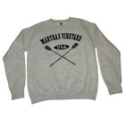Vtg 90S Marthas Vineyard Pullover Usa Gray Sweatshirt M Fits S Canoe Rowing