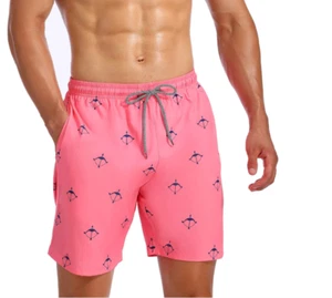 Biwisy Herren Badehose schnelltrocknend rosa Netzfutter Bademode Badeanzüge XL - Bild 1 von 5