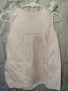 Kissy Kissy Besos Pale Pink Embroidered Lace trim Sleeveless Dress 12-18 Months
