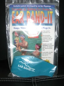 Ear Band-It Adjustable Neoprene Swimmers Headband. New. Teal . Sz Med - Picture 1 of 2