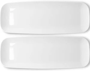 Rectangle White Serving Tray (2-Pack) - 17.5" Disposable Serving Platter for App - Picture 1 of 3