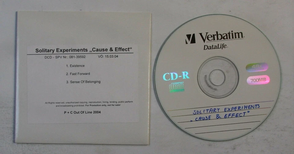 Solitary Experiments Cause & Effect GER Adv 3-Track CDR Single 2004 EBM - Bild 1 von 1