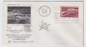 TurtlesTradingPost- Brussels International Exposition - 1958 FDC #1104 Artcraft - Picture 1 of 1