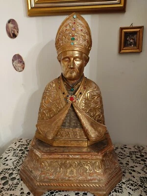 Statua lignea raffigurante San Gennaro epoca 600 - Immagine 1 di 4