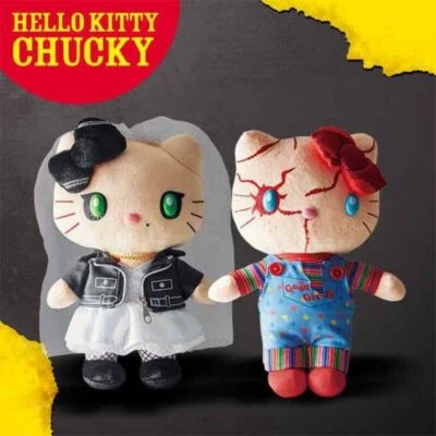 Hello Kitty Chucky Tiffany Child's Play 9" Plush Doll Halloween Horror Valentine - Image 1 of 4