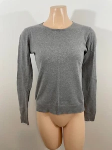 Cue Size S Grey Knit Pullover 88% Cotton - Picture 1 of 4