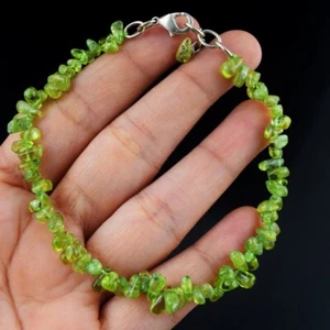Most Exclusive Green Peridot 66.00 Cts Beaded Beautiful Bracelet VK 17 E575 - Picture 1 of 3