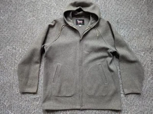 vintage 1950s hoodie WOOLRICH wool fleck M gray HOODED full zip jacket 1960s - Picture 1 of 13