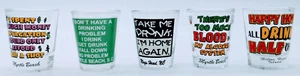 Shot Glasses - Lot of 5 Collectible Vintage Beach Town Glass Shooters - Colorful - Picture 1 of 12
