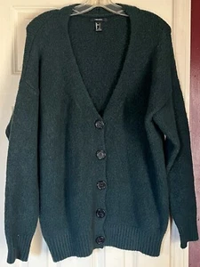 Forever 21 Women’s Green Cardigan Size Large - Picture 1 of 3