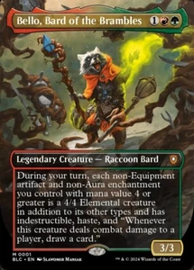 Bello, Bardo de las zarzas 0001 Lámina mítica Bloomburrow sin bordes Magic The Gathering Casi nuevo - Imagen 1 de 2