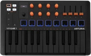 Arturia MiniLab 3 Orange MIDI Keyboard and Pad Controller - Orange and Black) - Picture 1 of 5