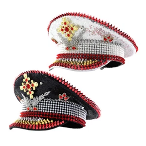Sombrero Capitán Festival Steampunk Mascarada Estrás Brillo Remache Gorra - Imagen 1 de 14
