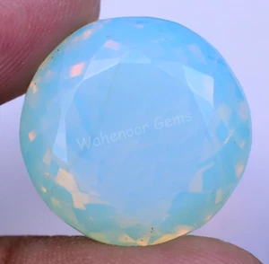 Natural Lime Opal 34.70 Ct Round Welo Untreated Australian Certified Gemstone - Picture 1 of 5