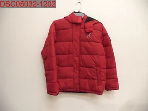 NWT - Nautica Boys Red Water Resistant Logo Bubble Jacket, Size L (14/16) - Picture 1 of 9