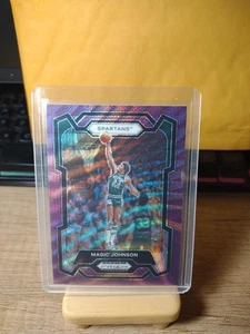 2024 Panini Prizm Draft Picks Basketball Magic Johnson Purple Wave #23 - Picture 1 of 2