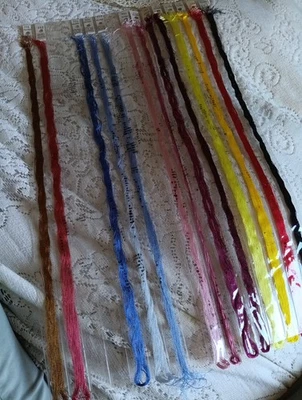 New Vintage 100% Rayon LOLA EMBROIDERY THREAD 13 Skeins (21.5 Yards Each)  - Image 1 of 4