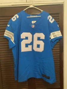 Men’s Detroit Lions Nike Vapor F.U.S.E. Elite Jersey Blue Jahmyr Gibbs Size 60 - Picture 1 of 3
