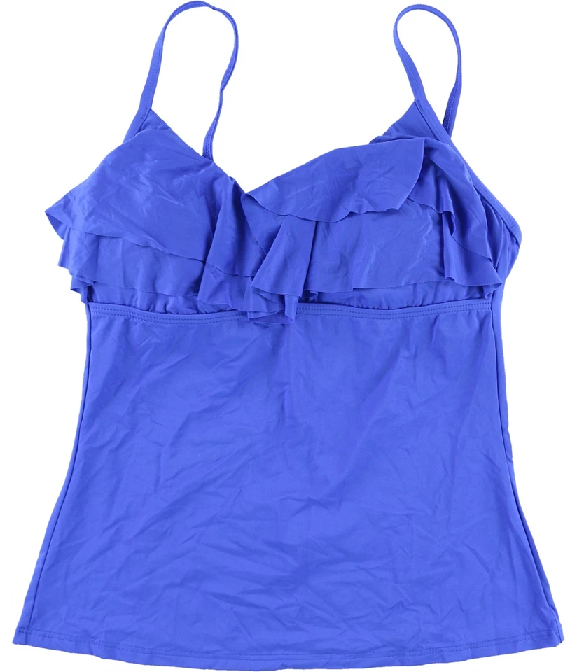 Camiseta de baño Tankini Kenneth Cole para mujer en capas, azul, mediana Foto 1 de 1