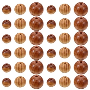 60 Pcs Wooden Bead Beads for Bracelets Jewelry Making Natural Spacer - Picture 1 of 12