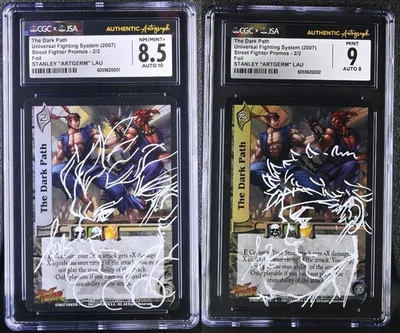 Street Fighter Foundation Foil  The Dark Path Set Artgerm Remarque RYU & Akuma - Image 1 of 4