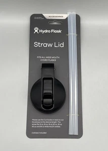 Hydro Flask Wide Mouth Straw Lid with 2 Straws BPA-Free Dishwasher Safe 2018 NEW - Picture 1 of 5