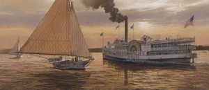 "Early Morning Run" Tom Freeman Naval Art - Annapolis on Chesapeake Bay - Bild 1 von 1