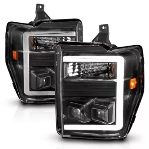 08-10 Ford F250 F350 F450 Negro Proyector C DRL Faro Super Duty Truck - Imagen 1 de 3