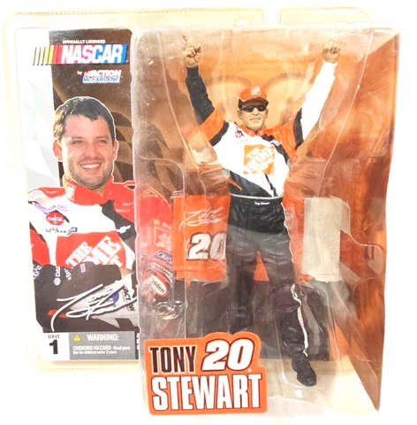 TONY STEWART #20  Nascar Action Figure McFARLANE 6" FIGURE SERIES #1 NASCAR 2003 Cover