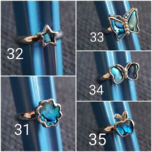 Iridescent Stone You Pick Dolphin Heart Lot of 15 Assorted Toe Rings Adjustable