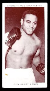1938 Churchman's Boxing #24 JOHN HENRY LEWIS HOF - VG/EX - Foto 1 di 6