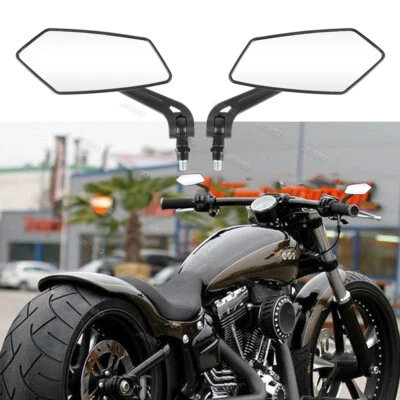 Motorcycle Mirrors Black For Harley Davidson Breakout Dyna Road Glide Softail us - Image 1 of 4