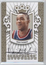 2012 Sportkings Series E Auto Gold /10 Isiah Thomas #A-ITH1 Auto HOF