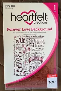 Heartfelt Creations Stamp: HCPC-3805 Forever Love Background Cling Stamp - Picture 1 of 1