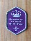 UK Scouting Official Uniform Memorial Badge Remembering Our Patron HM The Queen
