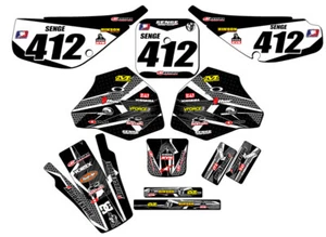 1985-2000 XR 100 PODIUM Black Senge Graphics Kit Compatible with Honda - Bild 1 von 10