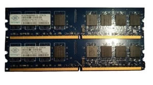 2x1GB Nanya NT1GT64U8HB0BY-3C, 1GB DDR2 SDRAM PC2-5300U (2GB Ram Total) - Picture 1 of 1