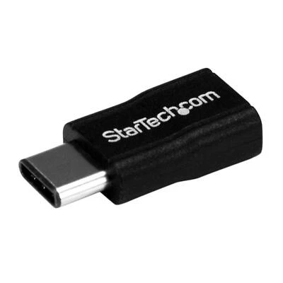 StarTech USB2CUBADP USB-C to Micro-B Adapter M/F Dongle Black - Image 1 of 4